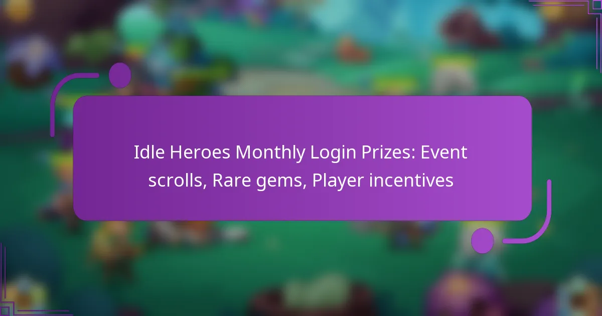 Idle Heroes Monthly Login Prizes: Event scrolls, Rare gems, Player incentives