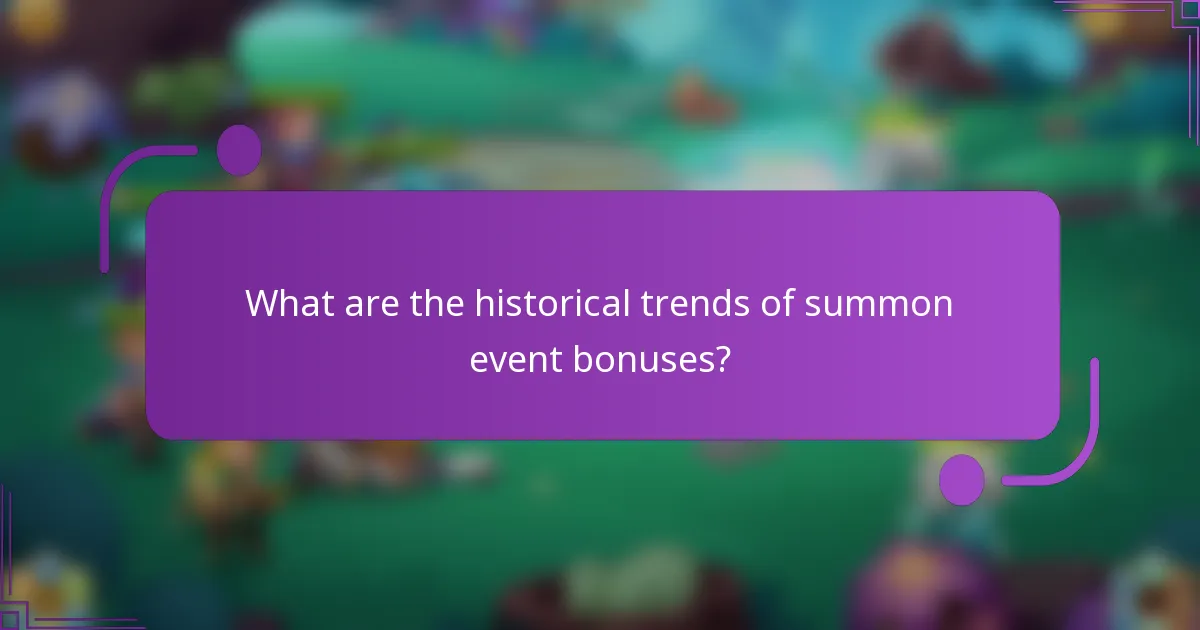 What are the historical trends of summon event bonuses?