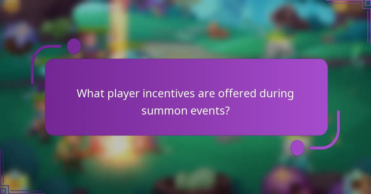 What player incentives are offered during summon events?